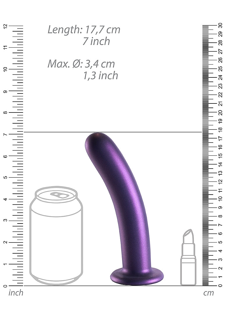 Shots Toys | OUCH! Smooth G-Spot Dildo - 7" / 17 cm - Metallic Purple