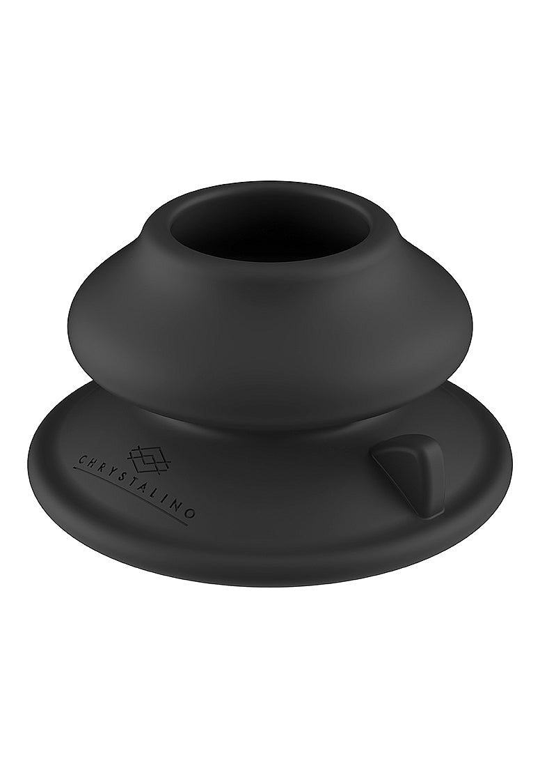 Shots Toys | Missy - Glass Vibrator With Suction Cup and Remote - Black