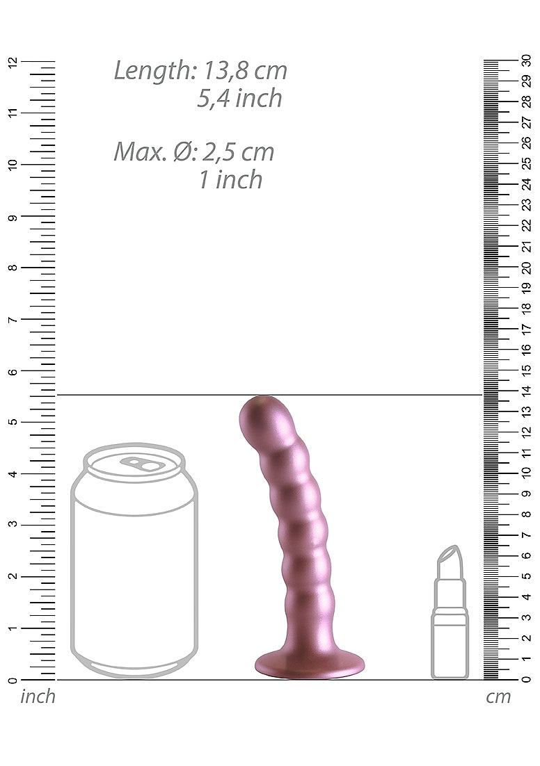 Shots Toys | OUCH! Beaded G-Spot Dildo - 5" / 13 cm - Rose Gold