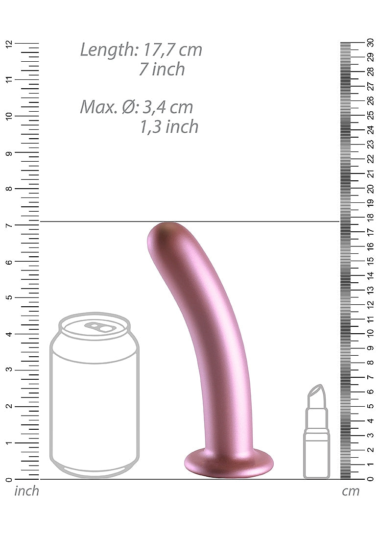 Shots Toys | OUCH! Smooth G-Spot Dildo - 7" / 17 cm - Rose Gold