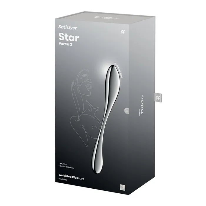 Satisfyer Star Force 3 - Chrome Steel 27cm Dildo