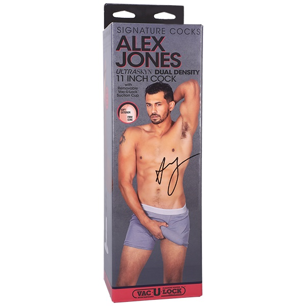 Doc Johnson Signature Cocks - Alex Jones 11" ULTRASKYN Cock Vac-U-Lock Suction Cup Dildo