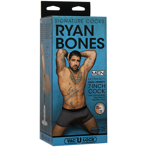 Doc Johnson Signature Cocks - Ryan Bones - 7" ULTRASKYN Cock Vac-U-Lock Suction Cup Dildo