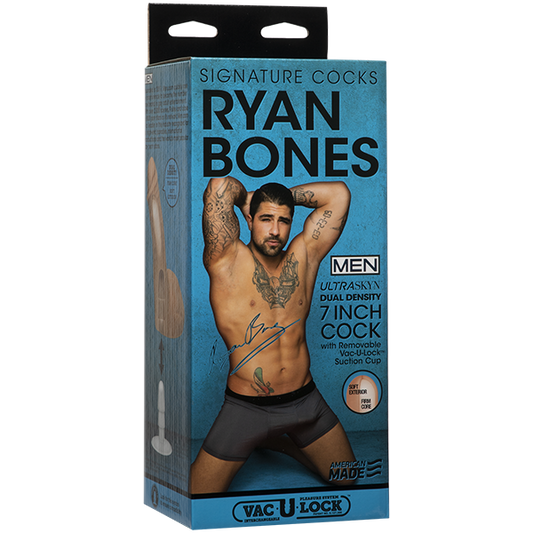 Doc Johnson Signature Cocks - Ryan Bones - 7" ULTRASKYN Cock Vac-U-Lock Suction Cup Dildo