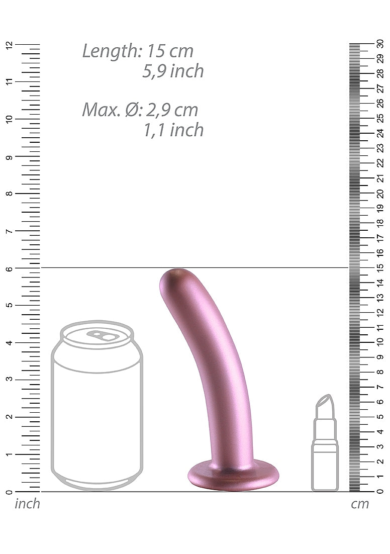 Shots Toys | OUCH! Smooth G-Spot Dildo - 6" / 14.5 cm - Rose Gold