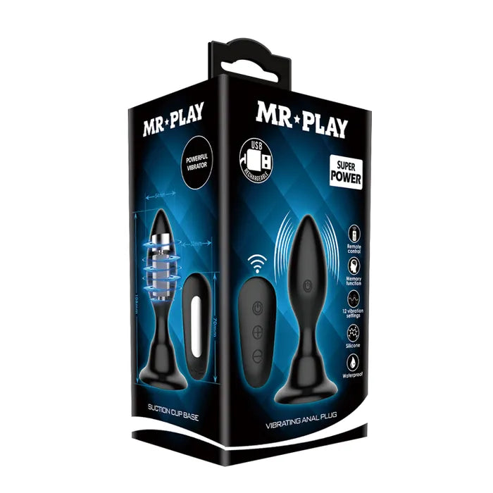 Pretty Love Mr Play Vibrating Anal Butt Plug with Remote