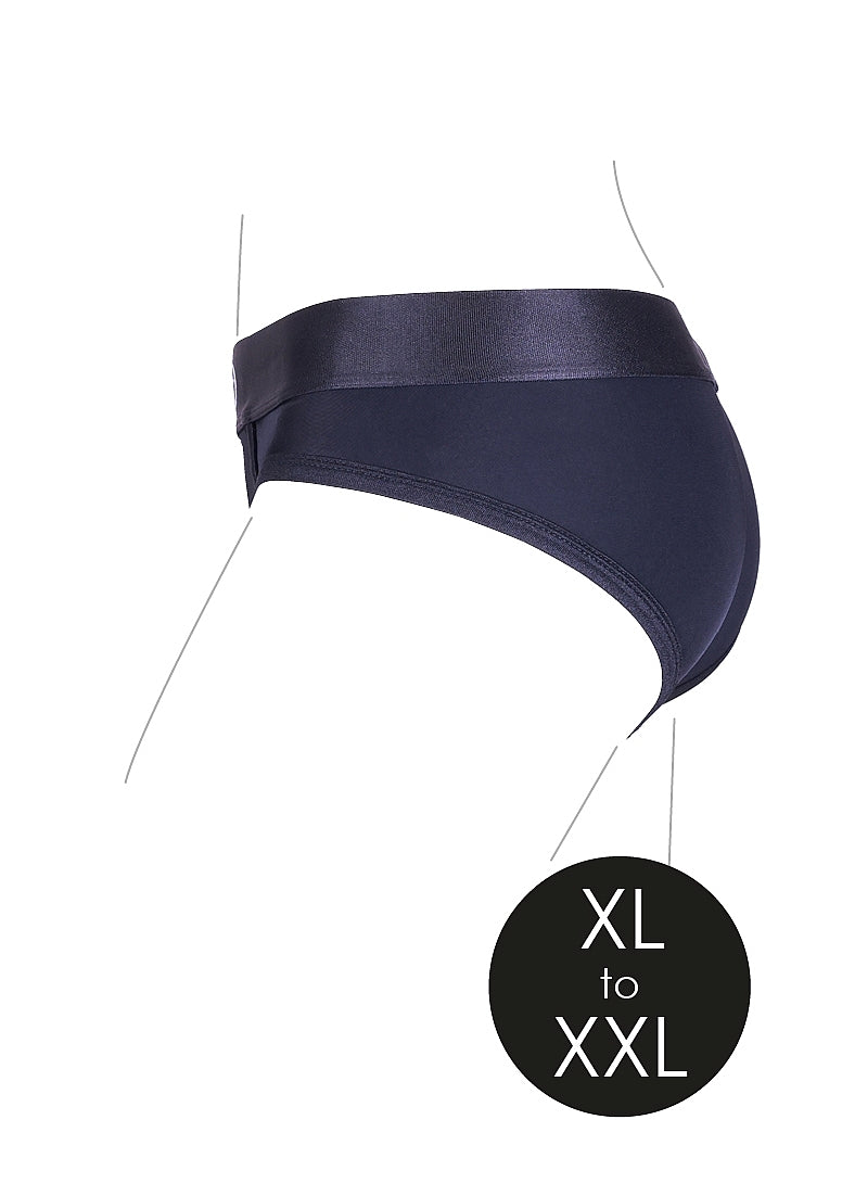 Shots Toys | OUCH! Vibrating Strap-on High-Cut Brief - Black - Size XL/XXL2