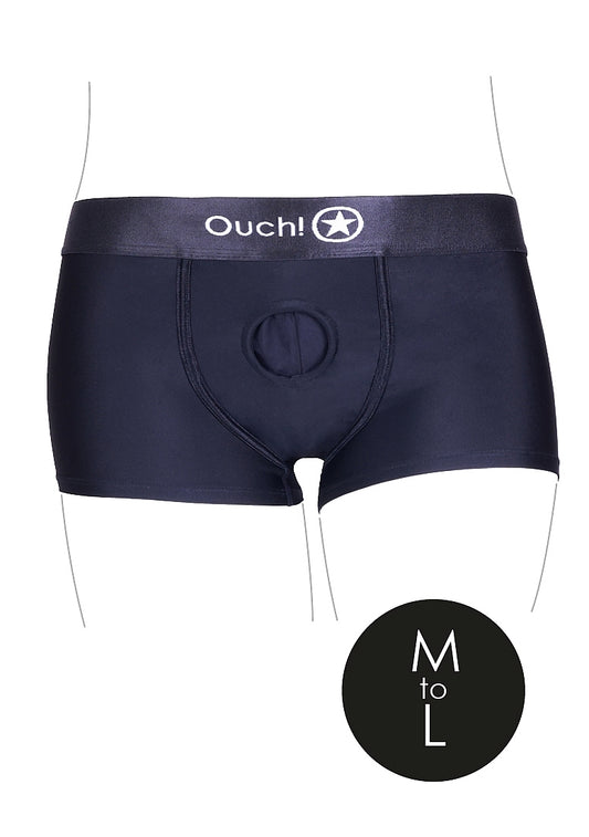 Shots Toys | OUCH! Vibrating Strap-on Boxer - Black - Size M/L