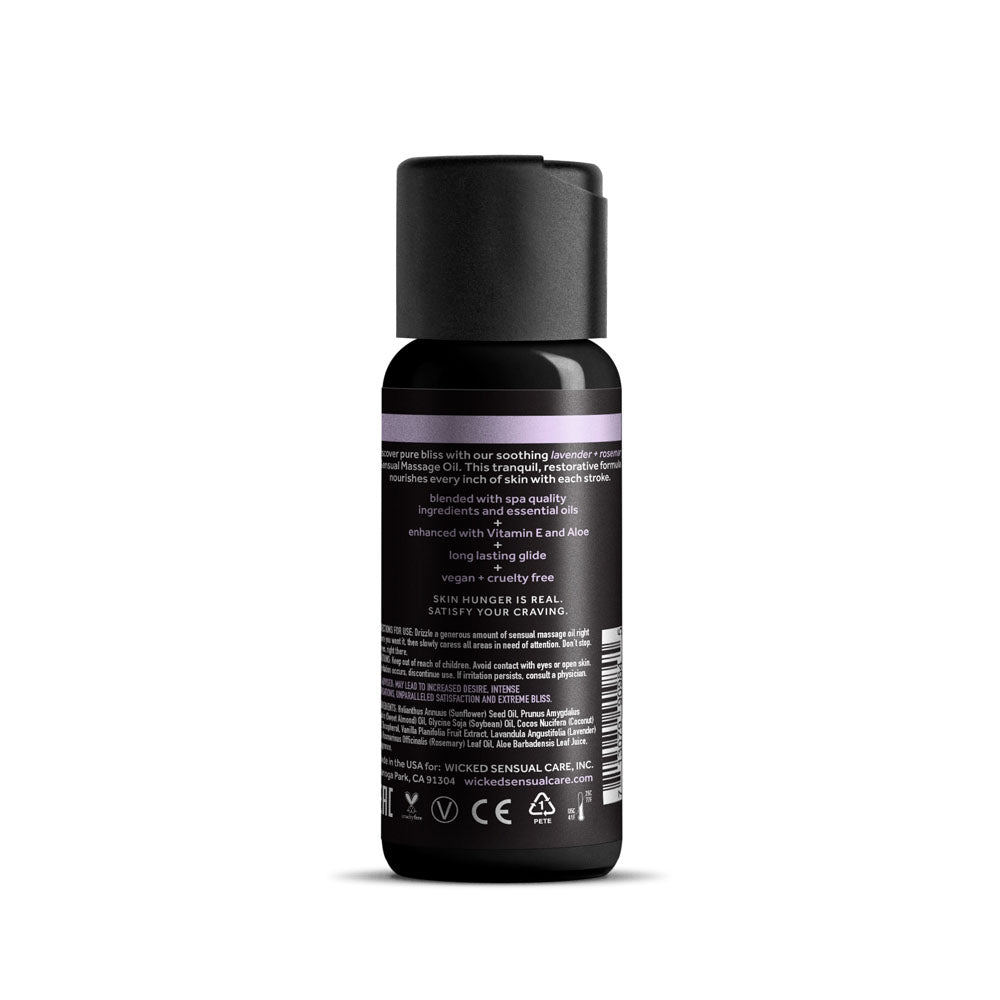 Wicked Sensual Massage Oil Lavender + Rosemary 120ml
