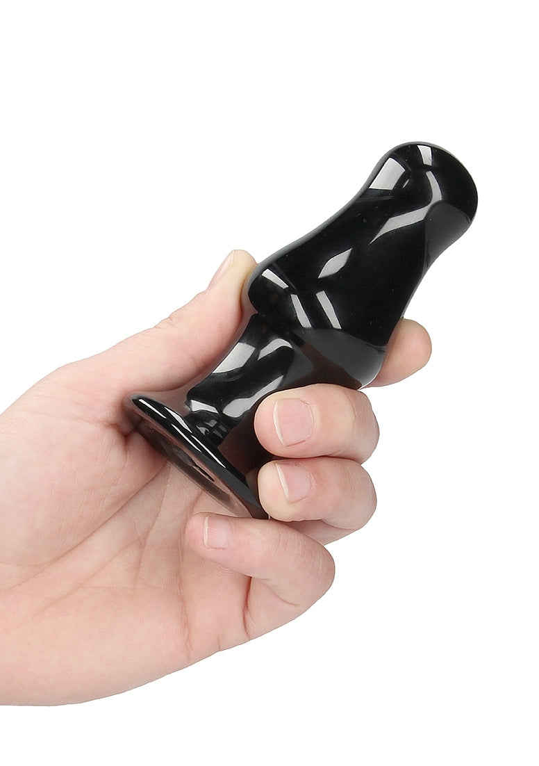 Shots Toys | Missy - Glass Vibrator With Suction Cup and Remote - Black