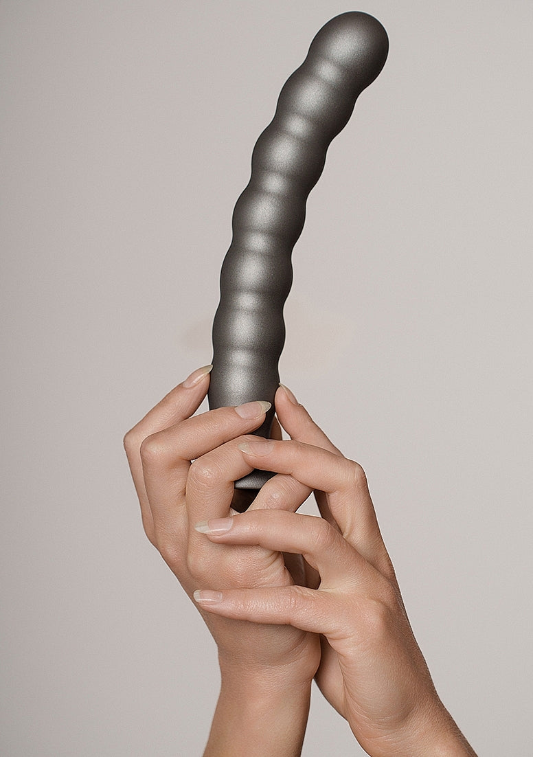 Shots Toys | OUCH! Beaded G-Spot Dildo - 8" / 20.5 cm - Rose Gold
