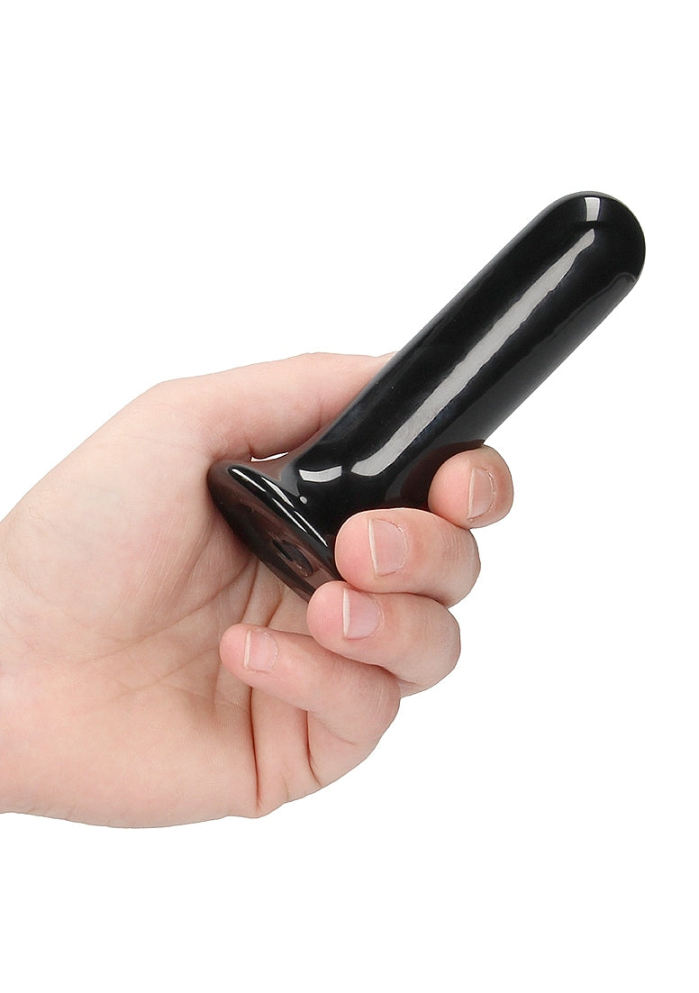 Shots Toys | Thumby - Glass Vibrator With Suction Cup and Remote - Black