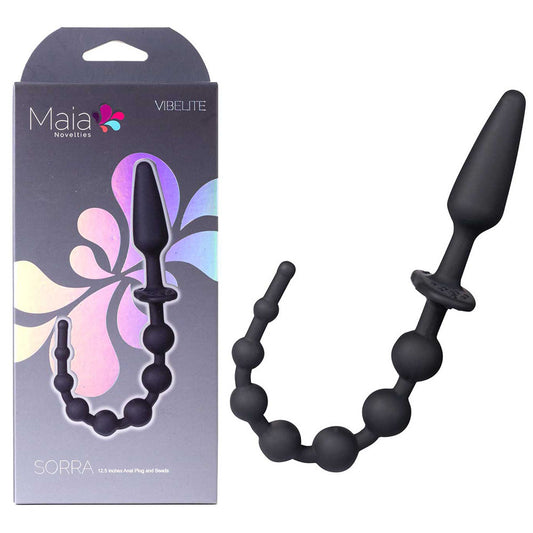Maia Toys | Maia SORRA - Black Anal Plug with Beads
