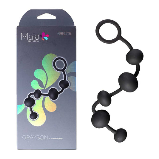 Maia Toys | Maia GRAYSON - Black 16.5cm Anal Beads