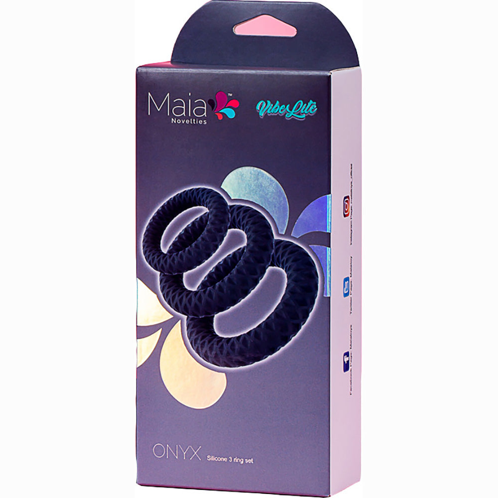 Maia Toys | Maia ONYX - Grey Cock Ring Set - Set of 3 Sizes