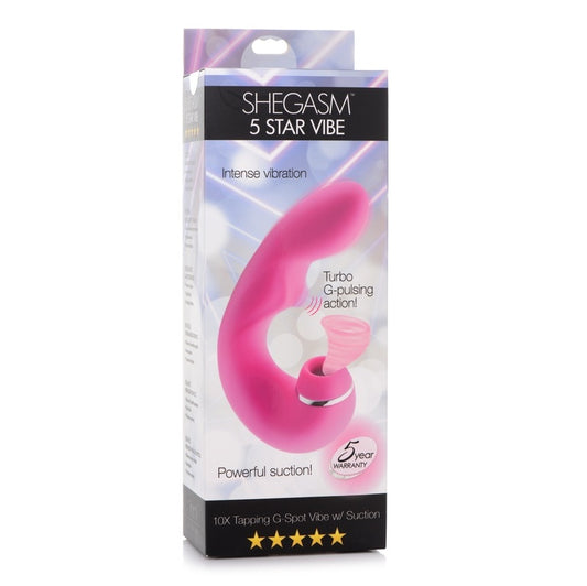 XR Brands | INMI Shegasm 5 Star Tapping G-Spot Vibe w/ Suction Pink