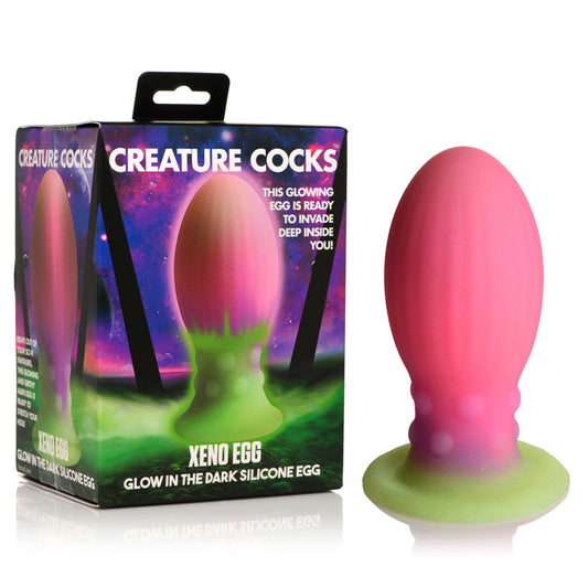 Creature Cocks Xeno Egg Glow in Dark Pink 13.3cm Large Fantasy Plug