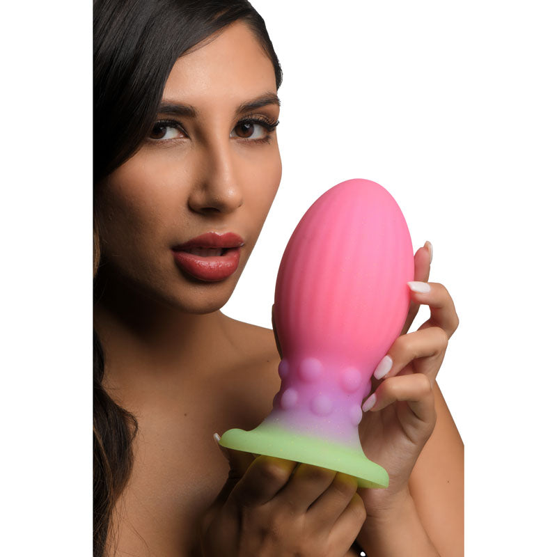 Creature Cocks XL Xeno Egg Glow in Dark Pink 17.5cm Extra Large Fantasy Plug