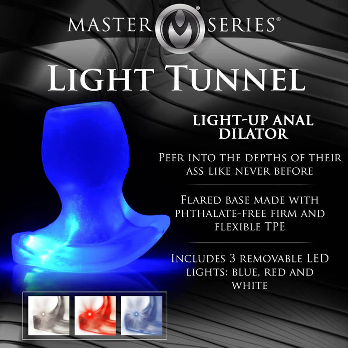 Master Series Light-tunnel Light-Up Anal Dilator - Medium