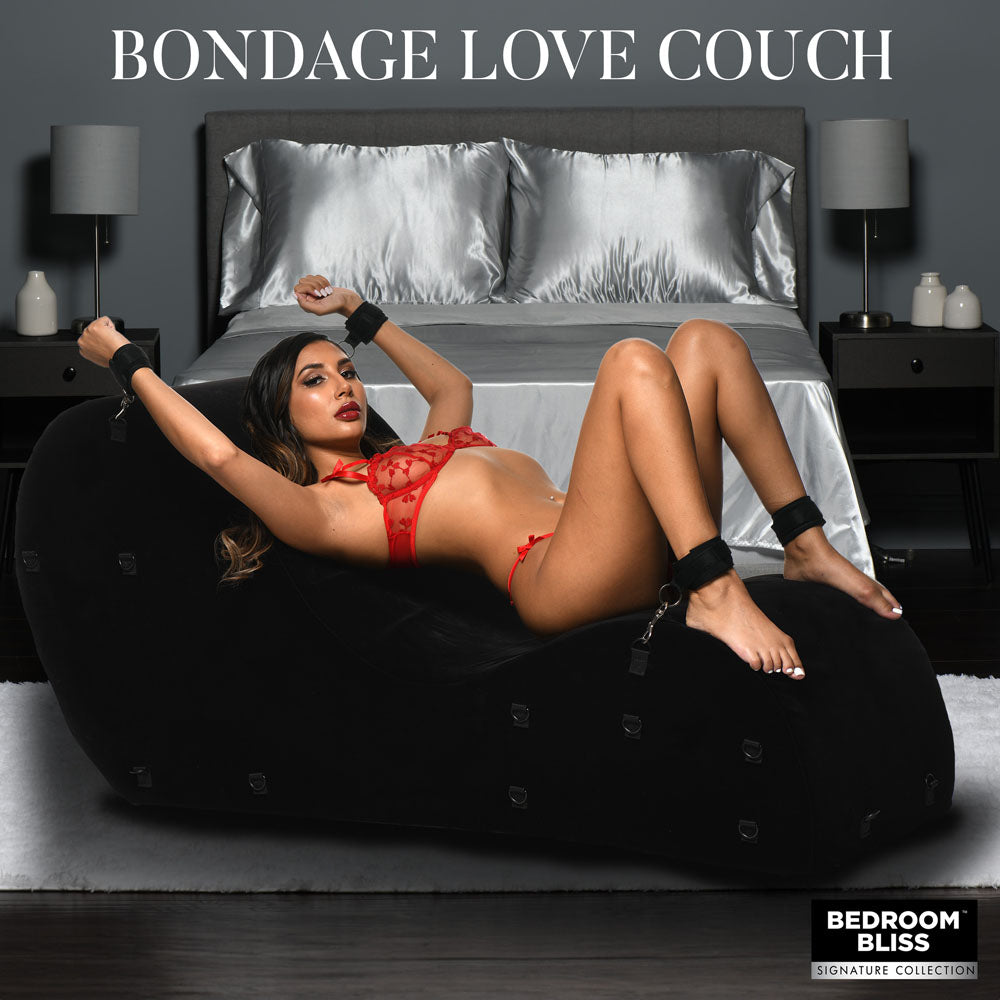 XR Brands | Bedroom Bliss Bondage Love Couch Black