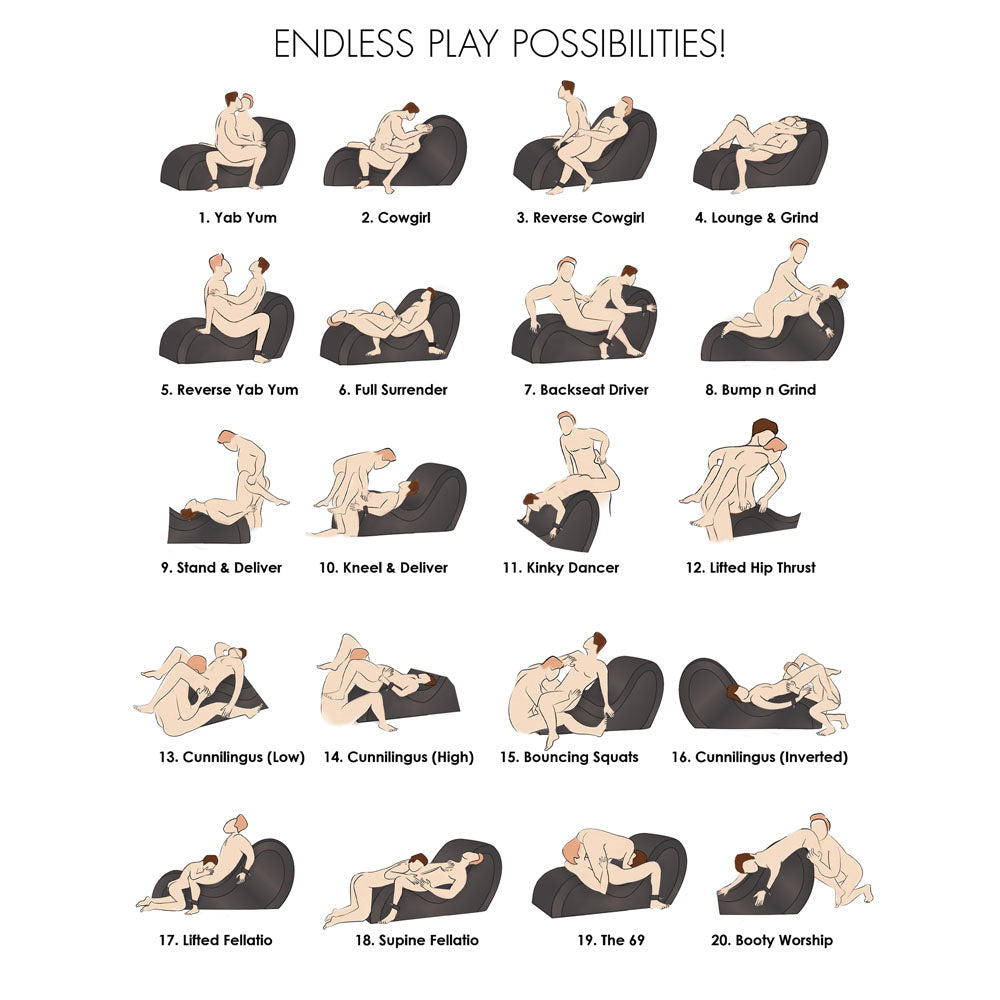 XR Brands | Bedroom Bliss Bondage Love Couch Black