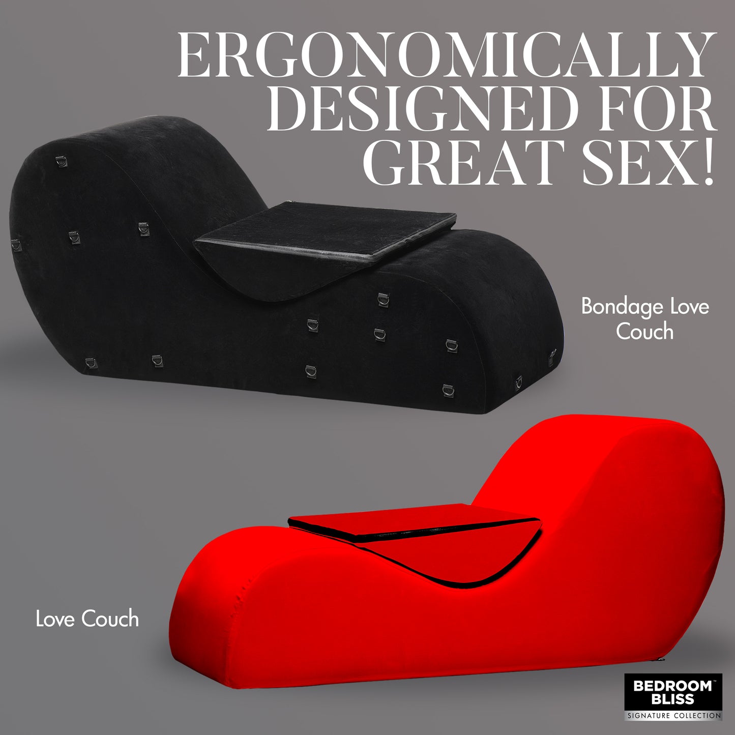 XR Brands | Bedroom Bliss Bondage Love Couch Black