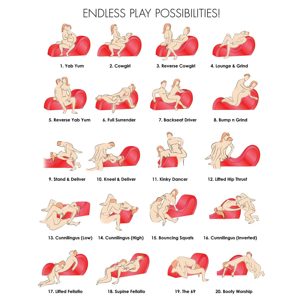 XR Brands | Bedroom Bliss Love Couch Sex Lounge Red