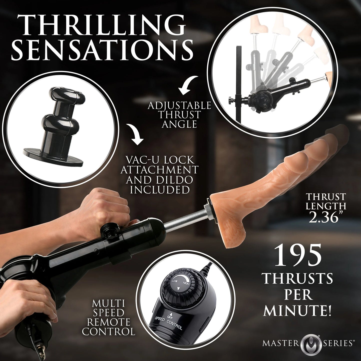 Master Series Ultimate Obedience Chair with Sex Machine