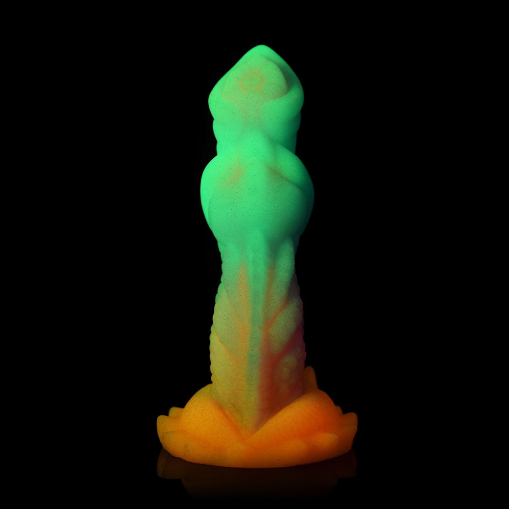 Creature Cocks Aqua-Cock - Glow in Dark Multi-Coloured 19.3cm Fantasy Dildo
