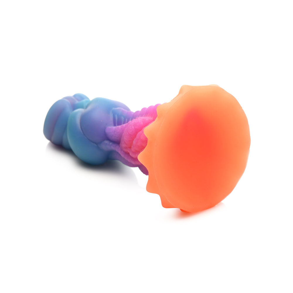 Creature Cocks Aqua-Cock - Glow in Dark Multi-Coloured 19.3cm Fantasy Dildo
