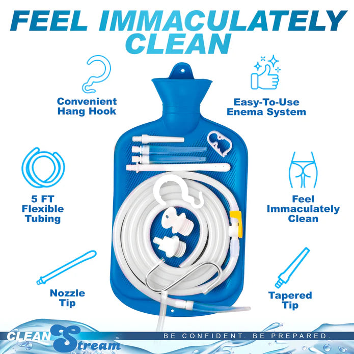 CleanStream Deluxe Shower Enema Bag and Nozzle Kit