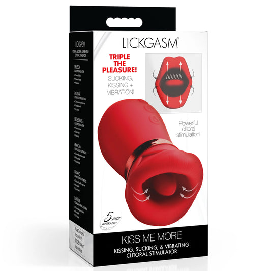 XR Brands | Lickgasm - Kiss Me More Kissing, Sucking, & Vibrating Clitoral Stimulator