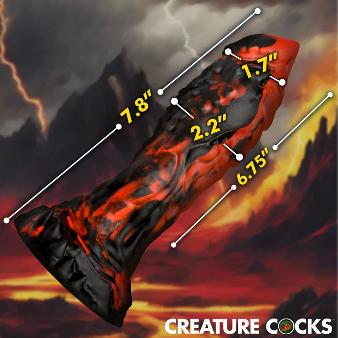 Creature Cocks Inferno Cock Vibrating Silicone Dildo w Remote