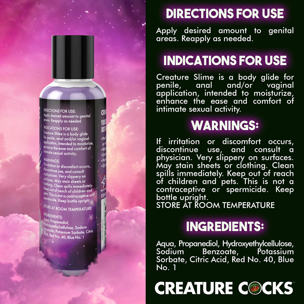 Creature Cocks Creature Slime Purple Slime Water Based Lubricant 4oz/118ml