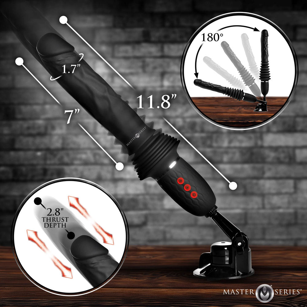 Master Series Ultimate Power Pounder - Hands-Free Thrusting Vibrator with Remote