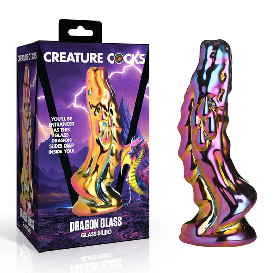 Creature Cocks Dragon Glass Metallic Fantasy Dildo