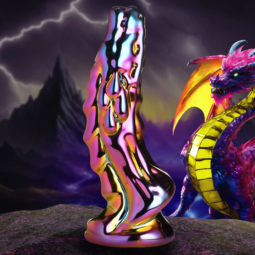 Creature Cocks Dragon Glass Metallic Fantasy Dildo