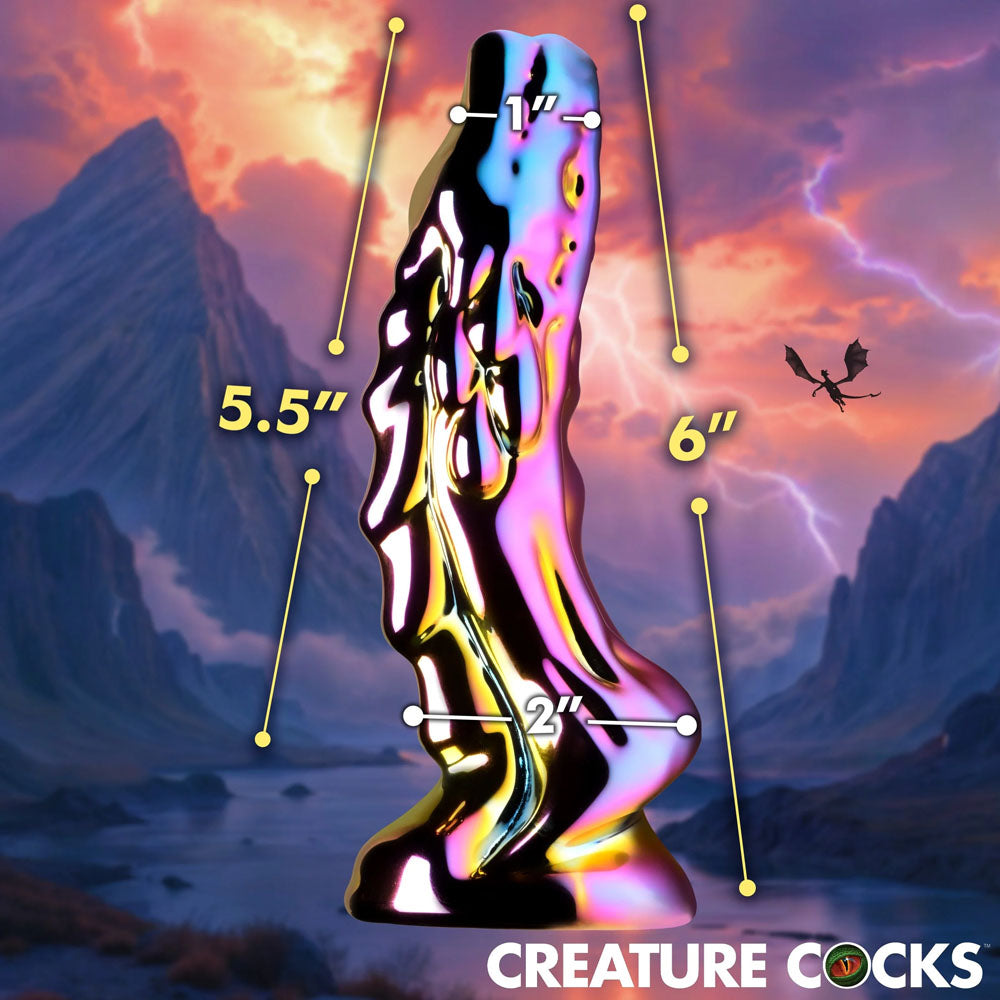 Creature Cocks Dragon Glass Metallic Fantasy Dildo