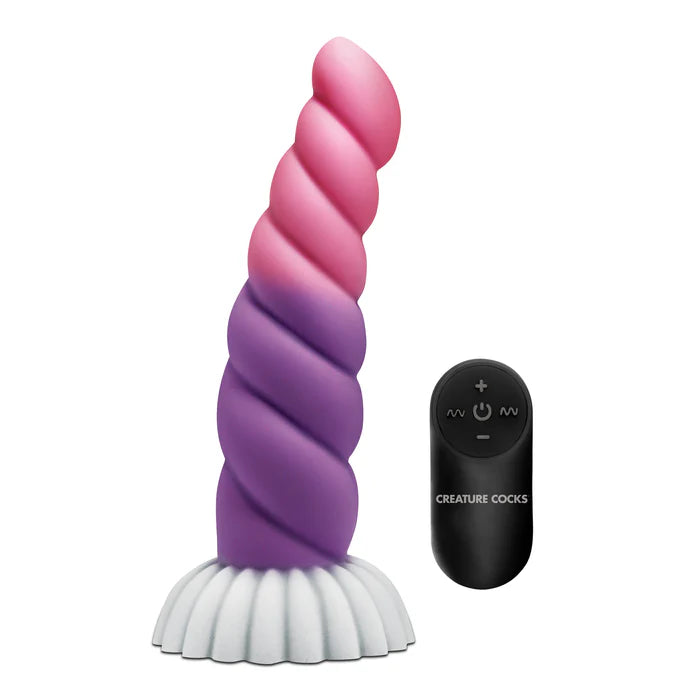 Creature Cocks Cloud Rider Unicorn Silicone Vibrating Dildo w Remote