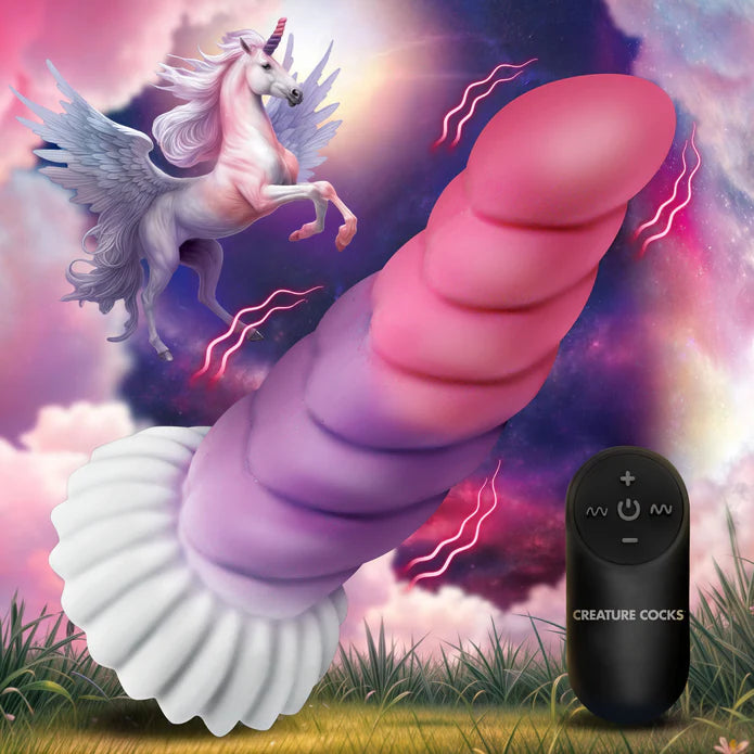 Creature Cocks Cloud Rider Unicorn Silicone Vibrating Dildo w Remote
