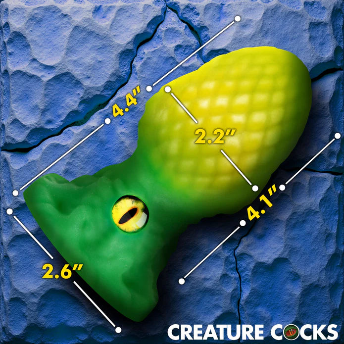 Creature Cocks Eye of the Dragon Silicone Butt Plug - Green