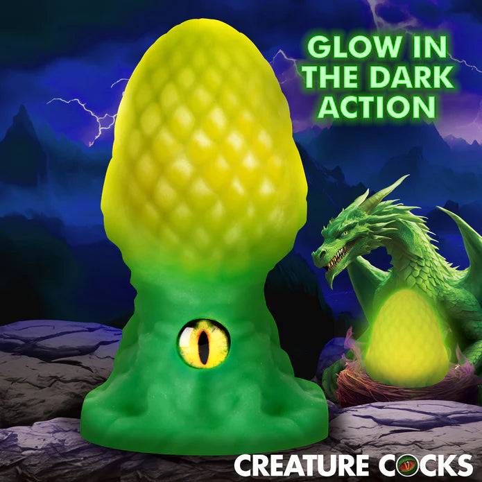 Creature Cocks Eye of the Dragon Silicone Butt Plug - Green