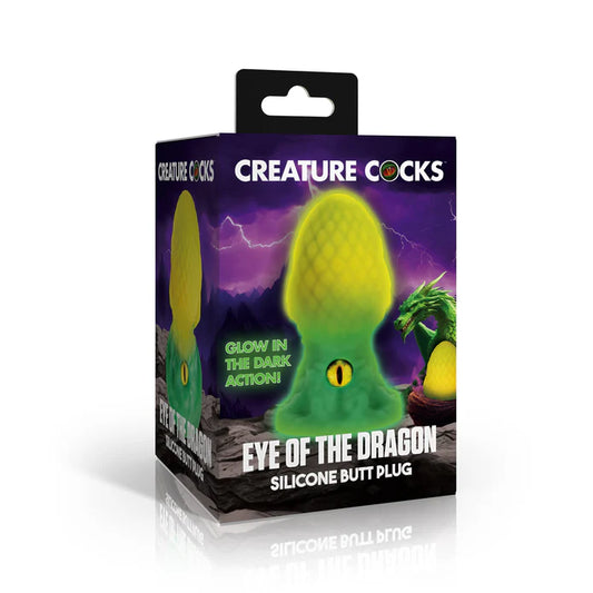 Creature Cocks Eye of the Dragon Silicone Butt Plug - Green