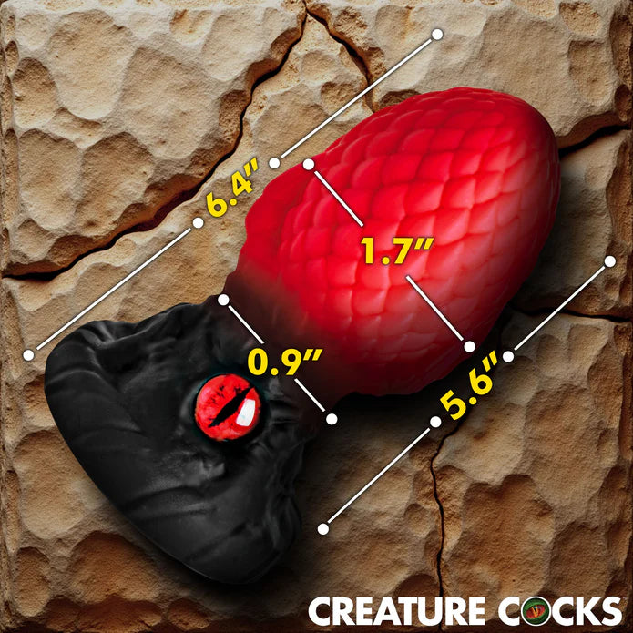 Creature Cocks Eye of the Dragon Silicone Butt Plug - Red