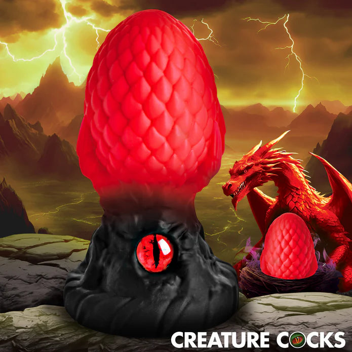 Creature Cocks Eye of the Dragon Silicone Butt Plug - Red