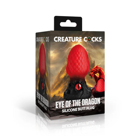 Creature Cocks Eye of the Dragon Silicone Butt Plug - Red
