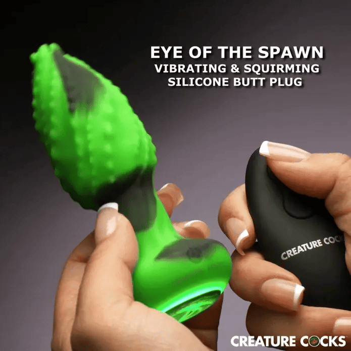 Creature Cocks Eye of the Spawn Vibrating & Squirming Silicone Butt Plug w Remote