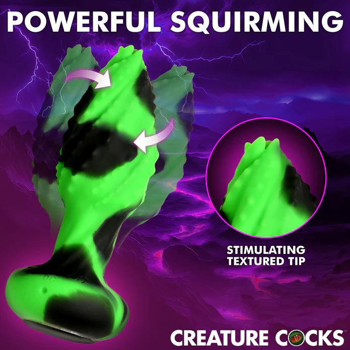 Creature Cocks Eye of the Spawn Vibrating & Squirming Silicone Butt Plug w Remote