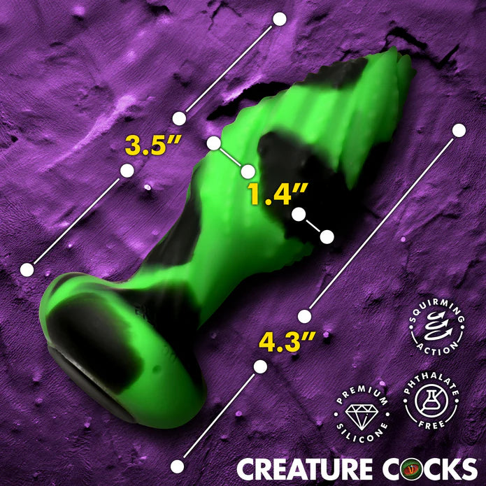 Creature Cocks Eye of the Spawn Vibrating & Squirming Silicone Butt Plug w Remote