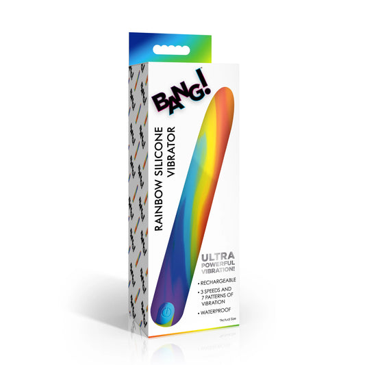 XR Brands | BANG! Rainbow Silicone Vibrator